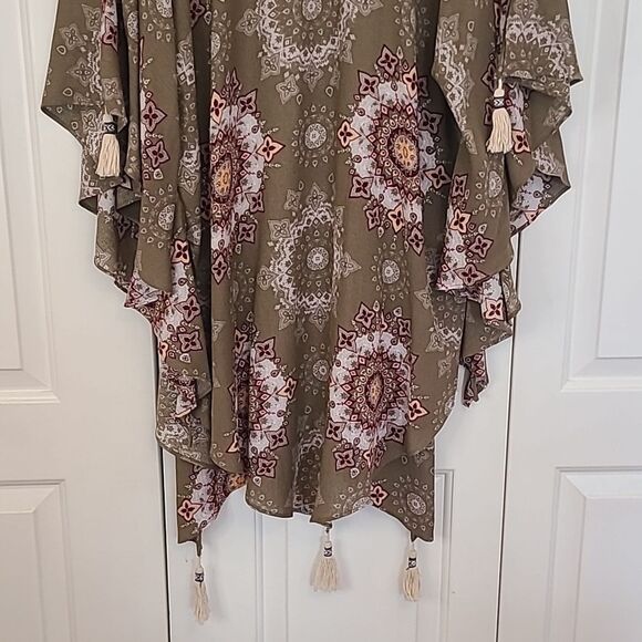ALTAR'D STATE Ridley Kimono Oversized Boho With Tassels Size S/M - Picture 9 of 10
